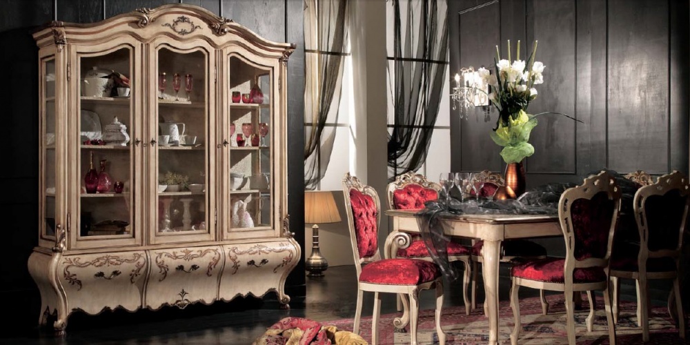 Arredamento zona giorno in stile classico dane mobili Vetrina due ante classica
