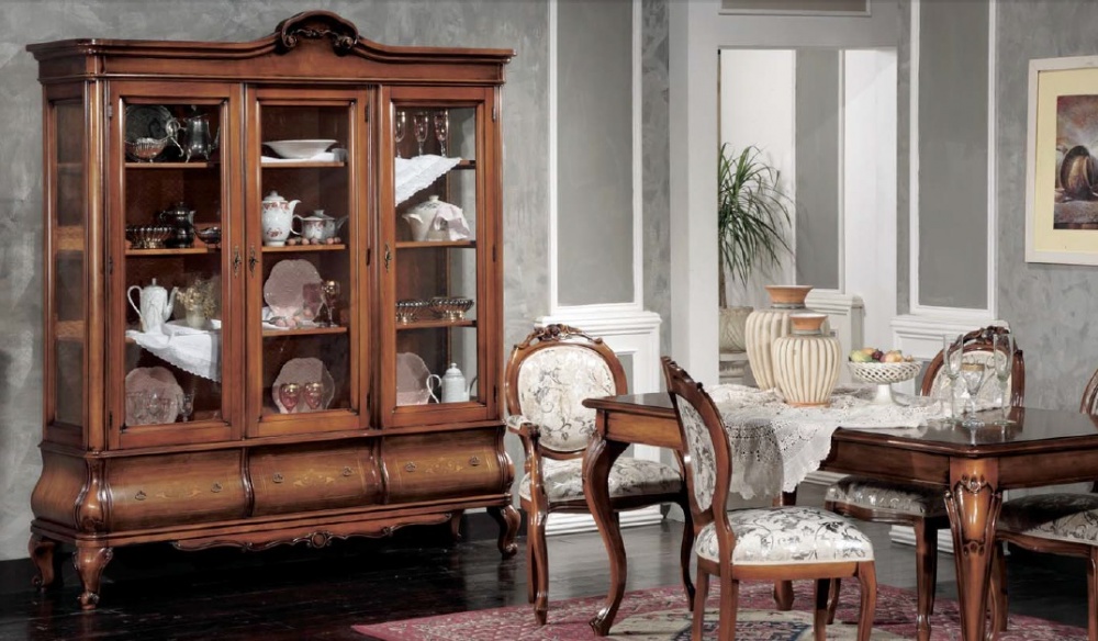 Arredamento zona giorno in stile classico dane mobili Vetrina due ante classica